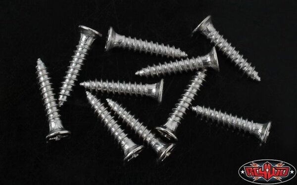 Flat Head Self Tapping Screws M1.4 X 8mm (Silver)