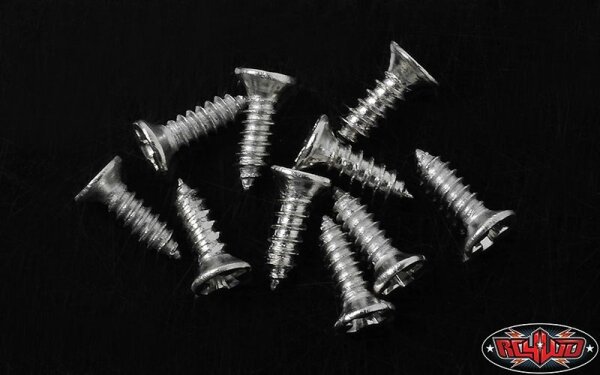 Flat Head Self Tapping Screw 1.6 X 6mm (Silver)