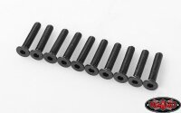Steel Flat Head Socket Cap Screws M3 x 16mm (10)