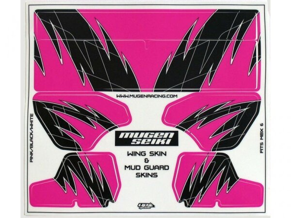 Schlammschutz/Heckflügel Dekor (pink/schwarz)