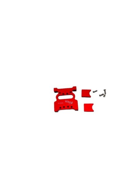 Mitteldiffabdeckung Alu 7075 rot eloxiert