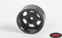Six-Spoke 1.55 Single Internal Beadlock Felgen Schwarz