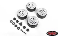 Burato 2.2 Beadlock Wheels w/ Center Caps (Silver)