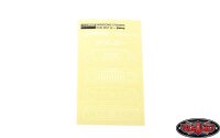 Grille Option Window Decal Sheet for MST 4WD Off-Road Car Ki