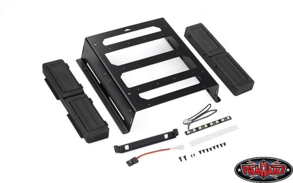 Rear Bed Rack And Tool Box W/ Light Bar
