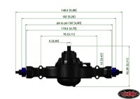SLVR Scale Semi Truck Rear Axle with Locking Differential (G