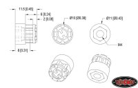 Scale Aisin/Yota Style Hubs