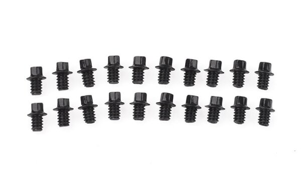 Miniatur Sechskantschrauben M1.6x2mm schwarz