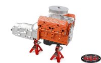 Aluminium-Ventildeckel für Scale-V8-Motor orange