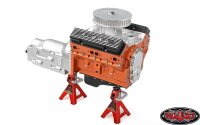 Aluminium-Ventildeckel für Scale-V8-Motor schwarz