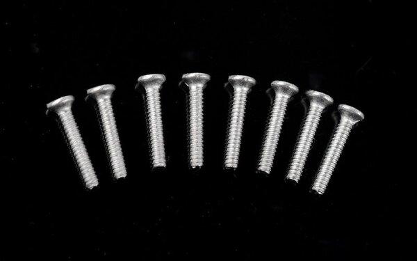 Phillips Flat Head Screws M1 x 6mm (Silver)