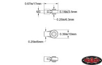 M3 Mini Plastic Rod End (20x)