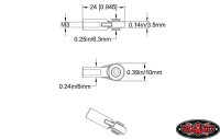 M3 Medium Straight Plastic Rod End (20x)