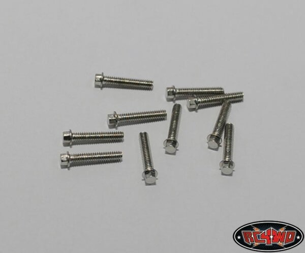 Miniature Scale Hex Bolts  (M2 x 10mm) (Silber)