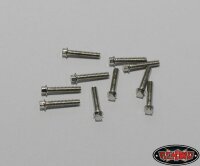 Miniature Scale Hex Bolts  (M2 x 10mm) (Silber)
