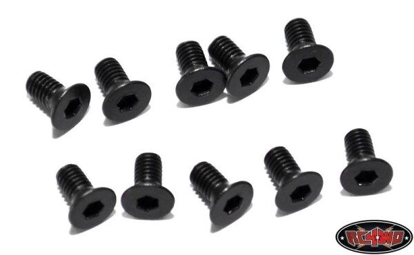 Stahl Flat Head Socket Cap Schrauben M3 x 6mm (10 Stk.)