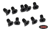 Stahl Flat Head Socket Cap Schrauben M3 x 6mm (10 Stk.)