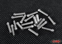 Miniature Scale Hex Bolts (M3x12mm) (Silver)