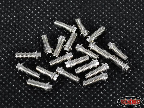 Miniature Scale Hex Bolts (M3x8mm) (Silver)