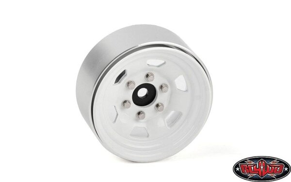 Stamped Steel 1.7 Beadlock SR5 Wheels (White/Black)