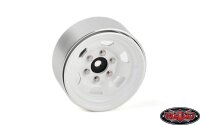 Stamped Steel 1.7 Beadlock SR5 Wheels (White/Black)
