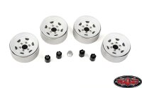 Stamped Steel 1.7 Beadlock SR5 Wheels (White/Black)