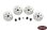 Stamped Steel 1.7 Beadlock SR5 Wheels (White/Black)