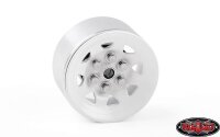 Stamped Steel 0.7 Stock Beadlock Wheels (White)
