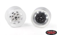 Stamped Steel 0.7 Stock Beadlock Wheels (White)