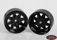6 Lug Wagon 1.9 Steel Stamped Beadlock Wheels (Black) (4)