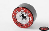 TRO 1.7 Stamped Steel Beadlock Wheels (Red/Chrome)