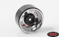 TRO 1.7 Stamped Steel Beadlock Wheels (Red/Chrome)