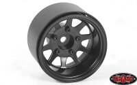 Deep Dish Wagon 1.55 Stamped Steel Beadlock Felgen Schwarz
