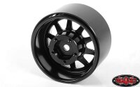 Deep Dish Wagon 1.55 Stamped Steel Beadlock Felgen Schwarz