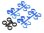 Quick Adjust Spring Clips for Associated & HPI Shocks - Blue