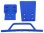 Bumper vorn + Skid-Platte blau