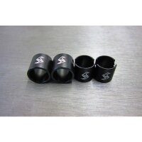 Alum. Antriebswelle Endkappen 4Stk. schwarz