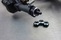 Alum. Hex Adapter (8mm) schwarz