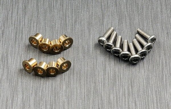 Knuckle & Link oben Messing (Lager-Set + 8 Schrauben)