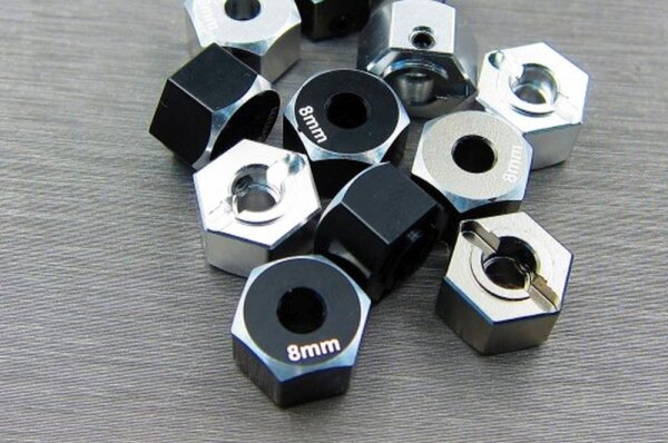 Alum. Hex Adapter (8mm) schwarz