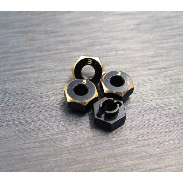 Sechskant-Radmitnehmer Messing 3mm (4)