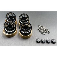 Alu & Messing Beadlock Felgen-Set (4) samt Zentral-Verschluß