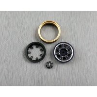 Alu & Messing Beadlock Felgen-Set (4) samt Zentral-Verschluß
