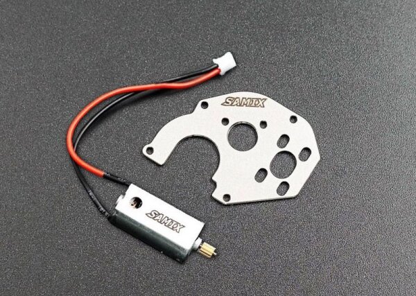 SCX24 stainless steel motor plate & samix 050 motor combo se