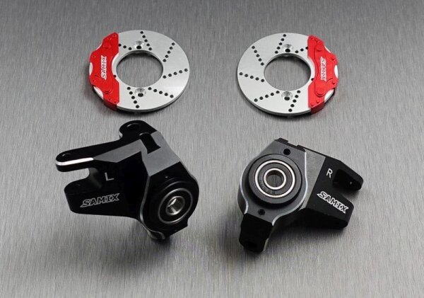 SCX-6 alum steering knuckle (7075 Alu) with outer 8x19x6 bea