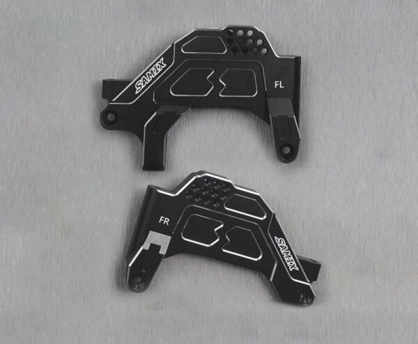 SCX-6 alum front shock plate one piece with panhard mount