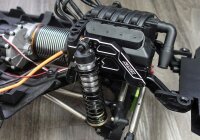 SCX-6 alum front shock plate one piece with panhard mount