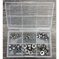 Edelstahl-Stoppmuttern mit Plastik-Box (90teilig)