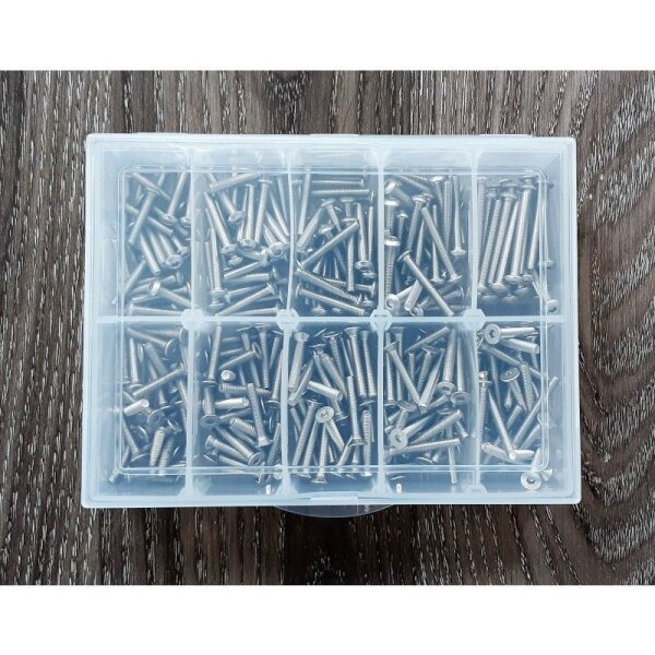 Edelstahl M3 Schrauben Set lang 350Stk.