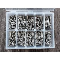 Edelstahl M3 Schrauben Set lang 350Stk.